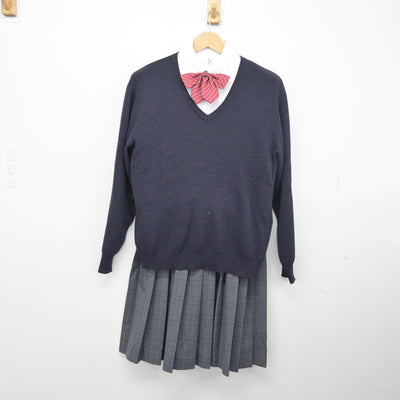 【中古】埼玉県 川口市立東中学校 女子制服 5点（ブレザー・ニット・シャツ・スカート）sf034460