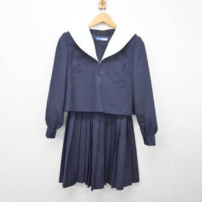 【中古】岐阜県 穂積中学校 女子制服 3点（セーラー服・スカート・スカート）sf034466