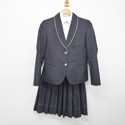 【中古】愛知県 新城有教館高等学校 女子制服 3点（ブレザー・シャツ・スカート）sf034469