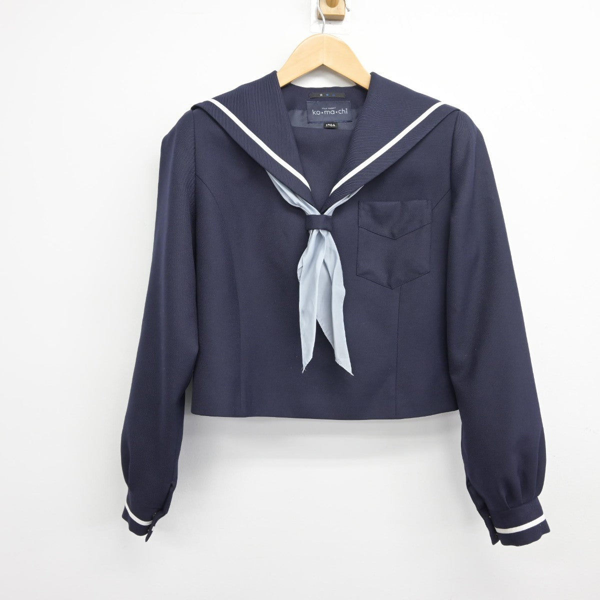 【中古】鳥取県 米子市立東山中学校 女子制服 3点（セーラー服・スカート）sf034476