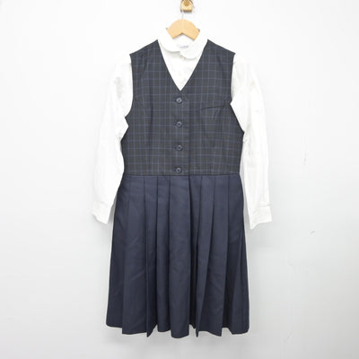 【中古】佐賀県 佐賀女子高等学校 女子制服 4点（ブレザー・ニット・シャツ・ジャンパースカート）sf034480