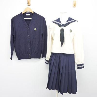 【中古】兵庫県 東洋大学附属姫路高等学校 女子制服 4点（ニット・セーラー服・スカート）sf034488