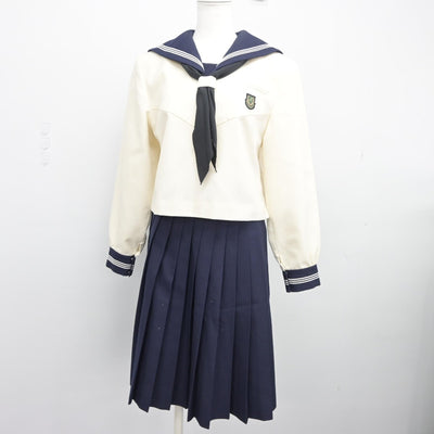 【中古】兵庫県 東洋大学附属姫路高等学校 女子制服 4点（ニット・セーラー服・スカート）sf034488