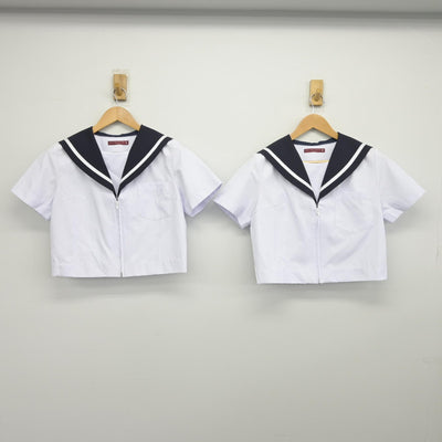 【中古】愛知県 名古屋市立楠中学校 女子制服 3点（セーラー服・セーラー服・スカート）sf034492