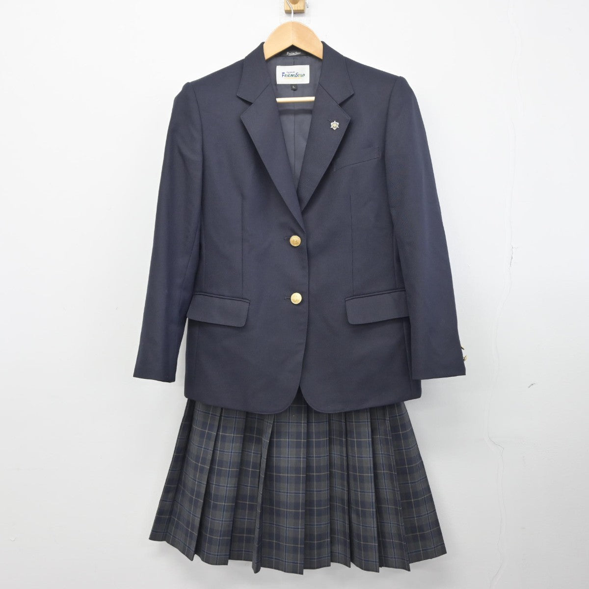 【中古】東京都 多摩市立和田中学校 女子制服 4点（ブレザー・スカート）sf034493