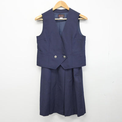 【中古】神奈川県 横浜市立左近山中学校 女子制服 2点（ベスト・スカート）sf034496