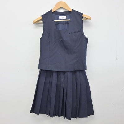 【中古】北海道 札幌市立白石中学校 女子制服 4点（セーラー服・ベスト・スカート）sf034501