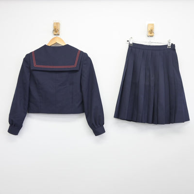 【中古】北海道 札幌市立白石中学校 女子制服 4点（セーラー服・ベスト・スカート）sf034501