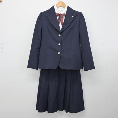 【中古】広島県 大門高等学校 女子制服 5点（ブレザー・シャツ・スカート）sf034504