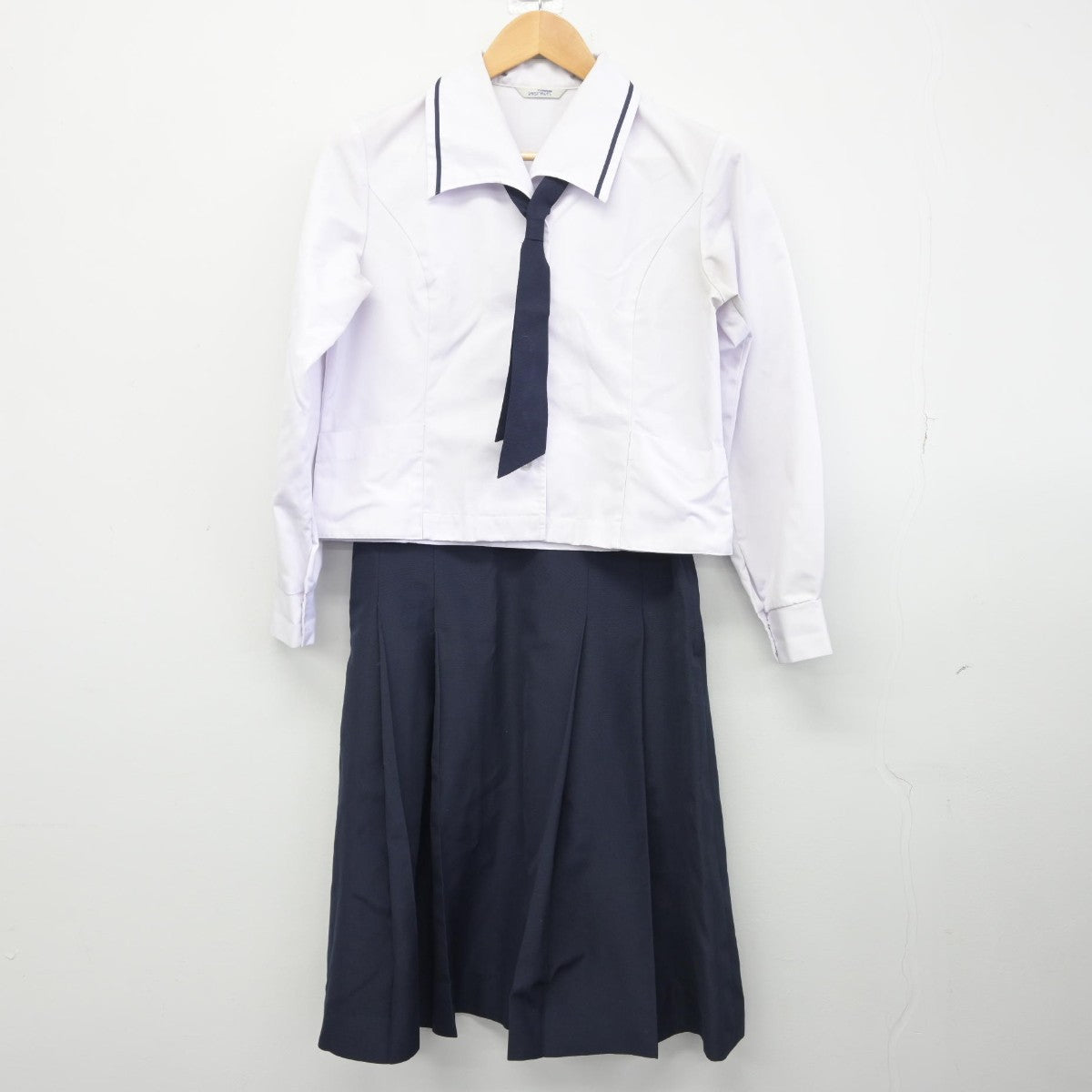 【中古】広島県 大門高等学校 女子制服 3点（シャツ・スカート）sf034505