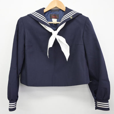 【中古】広島県 広島皆実高等学校 女子制服 4点（セーラー服・スカート）sf034532