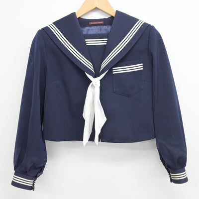 【中古】岐阜県 池田中学校 女子制服 3点（セーラー服・スカート）sf034536