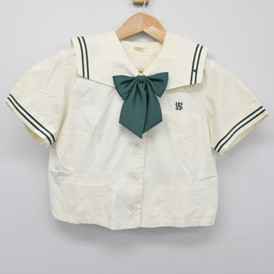 【中古】福岡県 西南学院中学校 女子制服 4点（ニット・セーラー服・スカート）sf034540