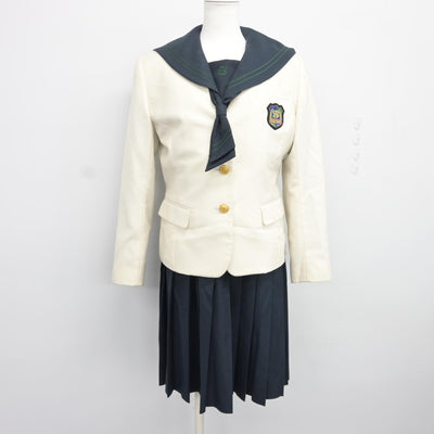 【中古】福岡県 西南学院中学校 女子制服 4点（ブレザー・セーラー服・スカート）sf034541