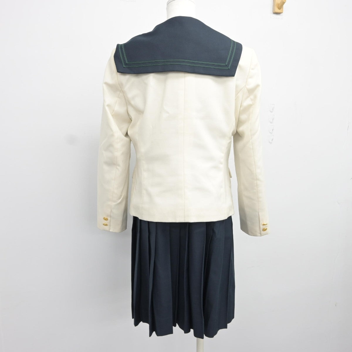 【中古】福岡県 西南学院中学校 女子制服 4点（ブレザー・セーラー服・スカート）sf034541