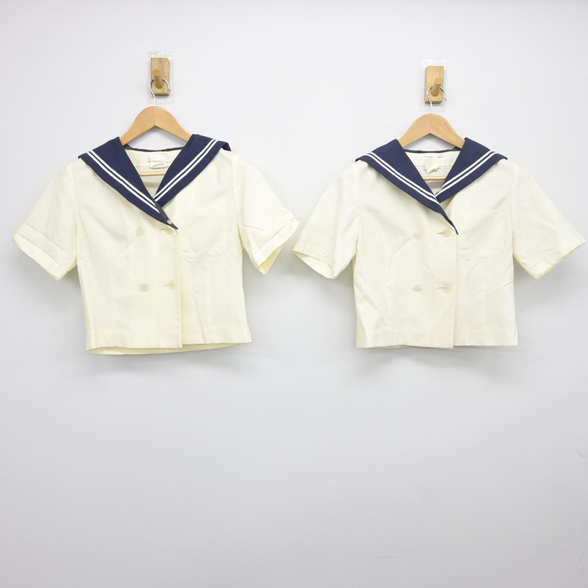 【中古】福島県 郡山商業高等学校 女子制服 3点（セーラー服・スカート）sf034545