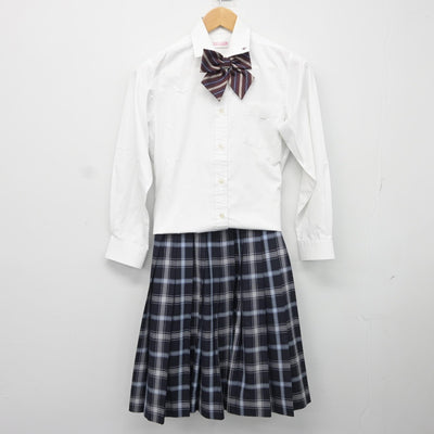 【中古】愛知県 神丘中学校 女子制服 4点（ブレザー・シャツ・スカート）sf034564