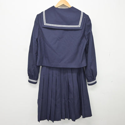 【中古】青森県 市川中学校 女子制服 4点（セーラー服・スカート）sf034571