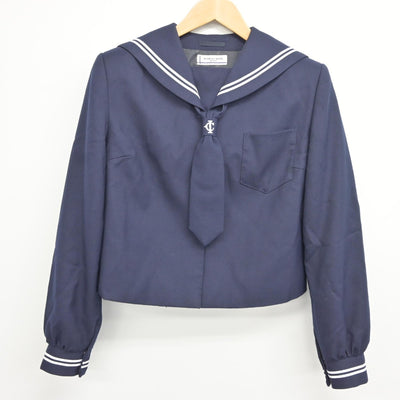 【中古】青森県 市川中学校 女子制服 4点（セーラー服・スカート）sf034571