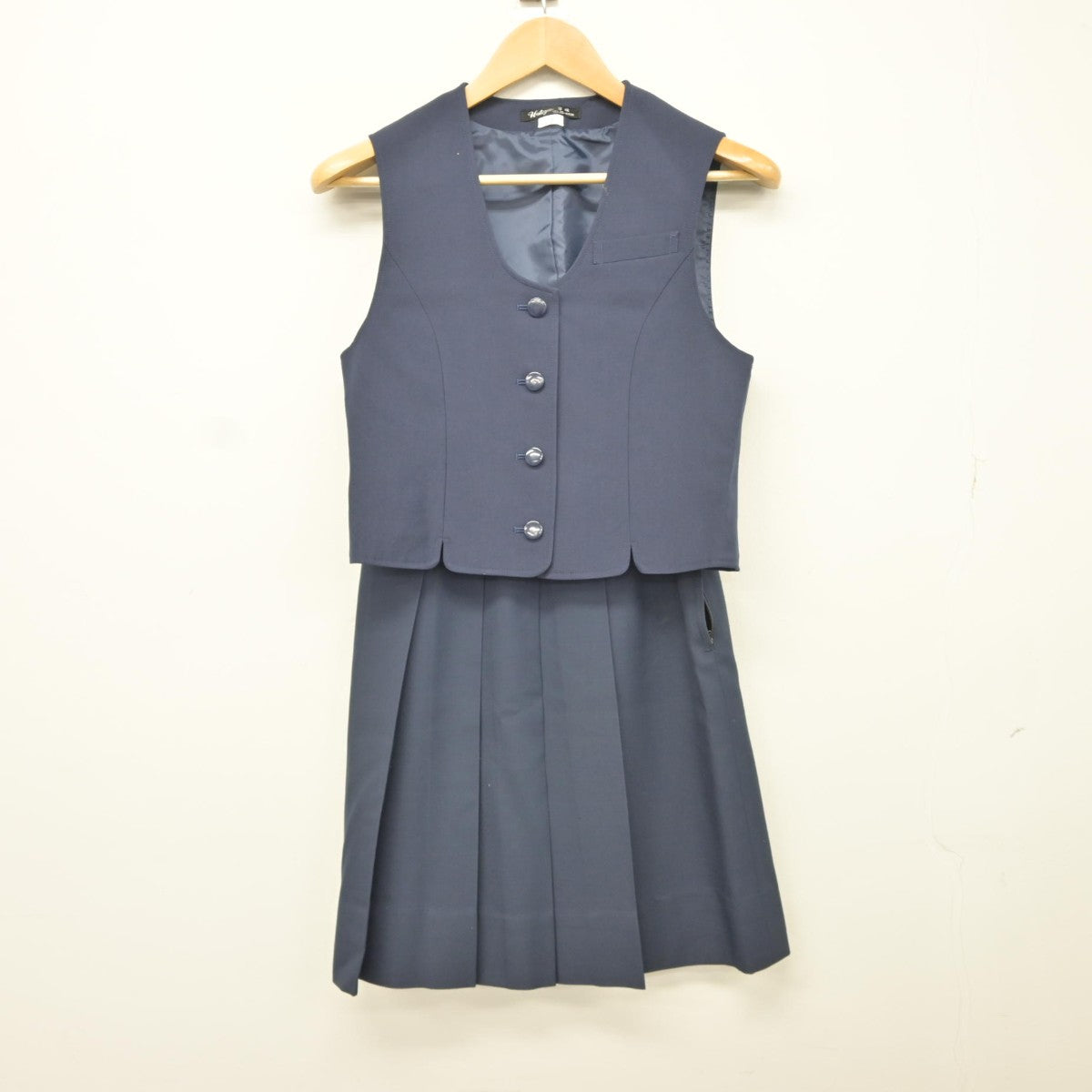 【中古】宮崎県 宮崎北高等学校 女子制服 3点（ブレザー・ベスト・スカート）sf034579