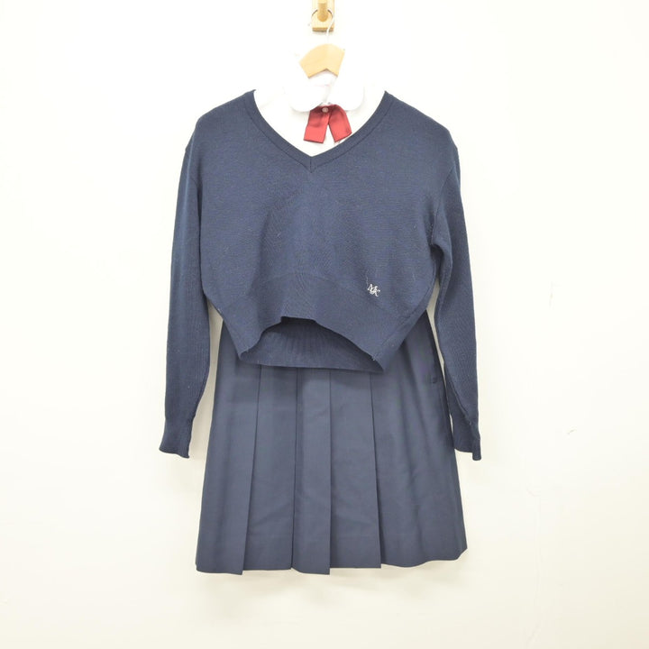 100％品質 中古】宮崎県 宮崎北高等学校 女子制服 4点（ニット・シャツ 学生服