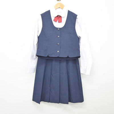 【中古】宮崎県 宮崎北高等学校 女子制服 5点（ブレザー・ベスト・シャツ・スカート）sf034583