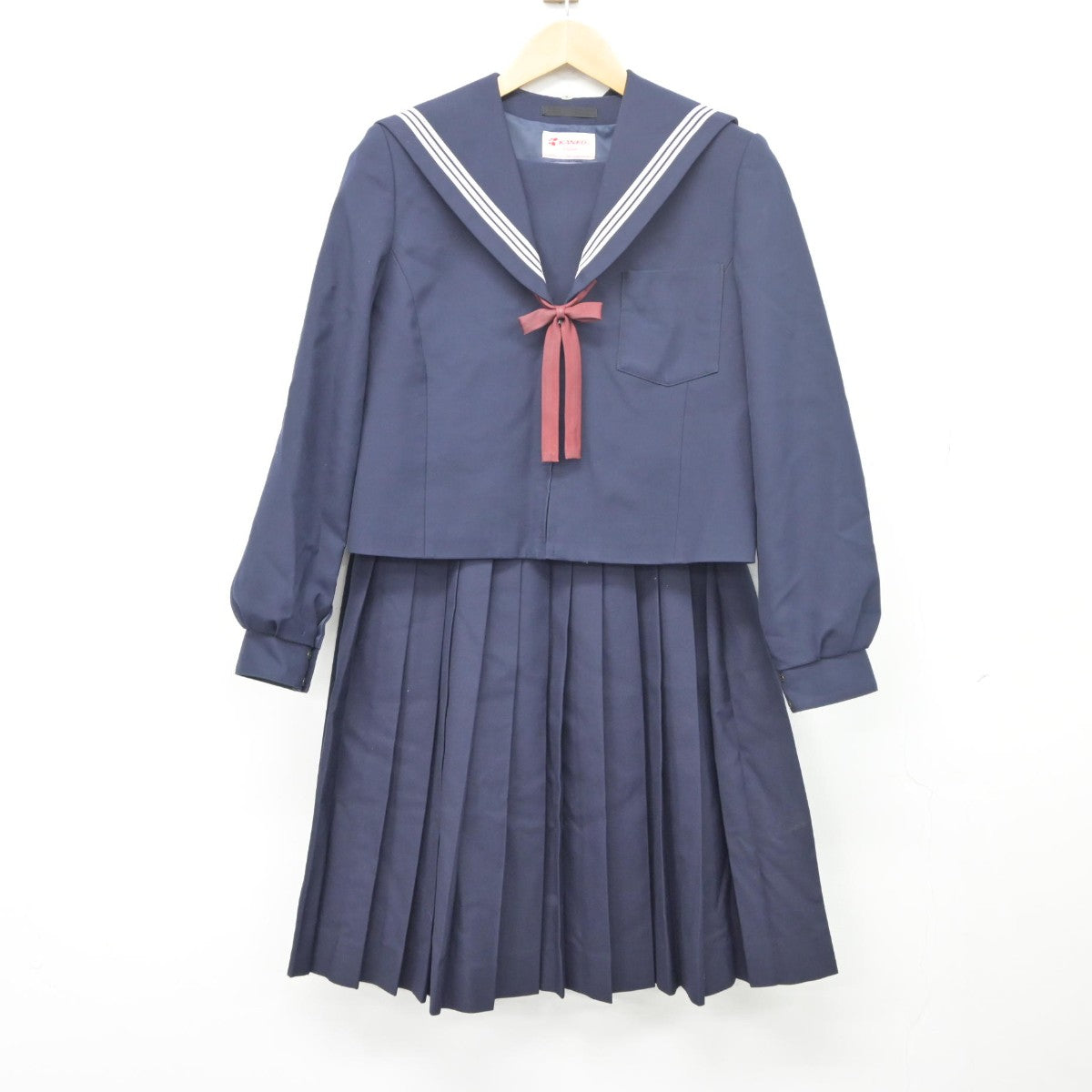 【中古】愛知県 弥富北中学校 女子制服 3点（セーラー服・スカート）sf034585