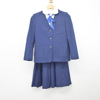 【中古】埼玉県 越谷市立千間台中学校 女子制服 4点（ブレザー・シャツ・スカート）sf034589