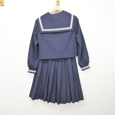 【中古】宮崎県 国富町立本庄中学校 女子制服 3点（セーラー服・スカート）sf034599