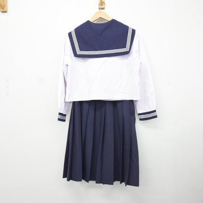 【中古】宮崎県 国富町立本庄中学校 女子制服 3点（セーラー服・シャツ・スカート）sf034601