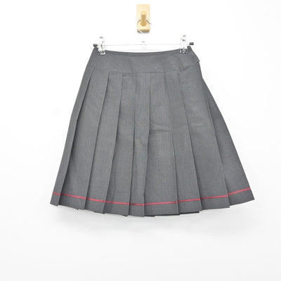 【中古】東京都 桜美林高等学校 女子制服 2点（ニットベスト・スカート）sf034610