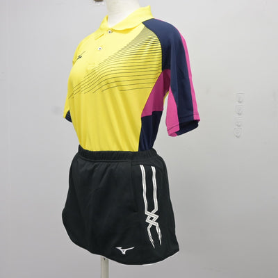 【中古】埼玉県 蓮田南中学校/テニス部ユニフォーム 女子制服 2点（部活ユニフォーム 上・部活ユニフォーム 下）sf034617