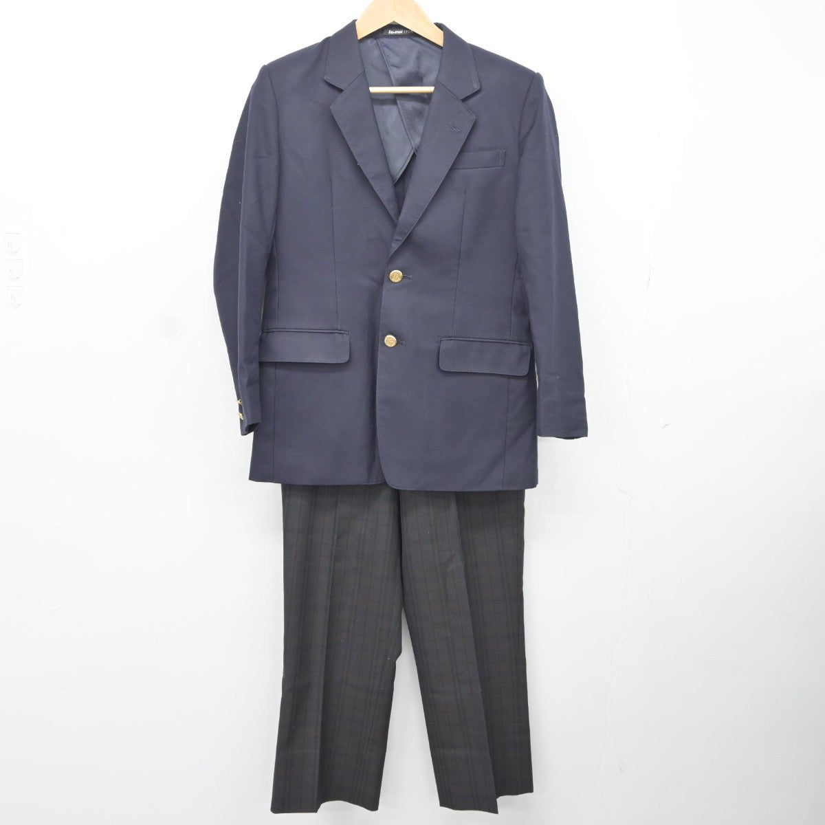 【中古】埼玉県 久喜工業高等学校 男子制服 4点（ブレザー・ズボン）sf034618