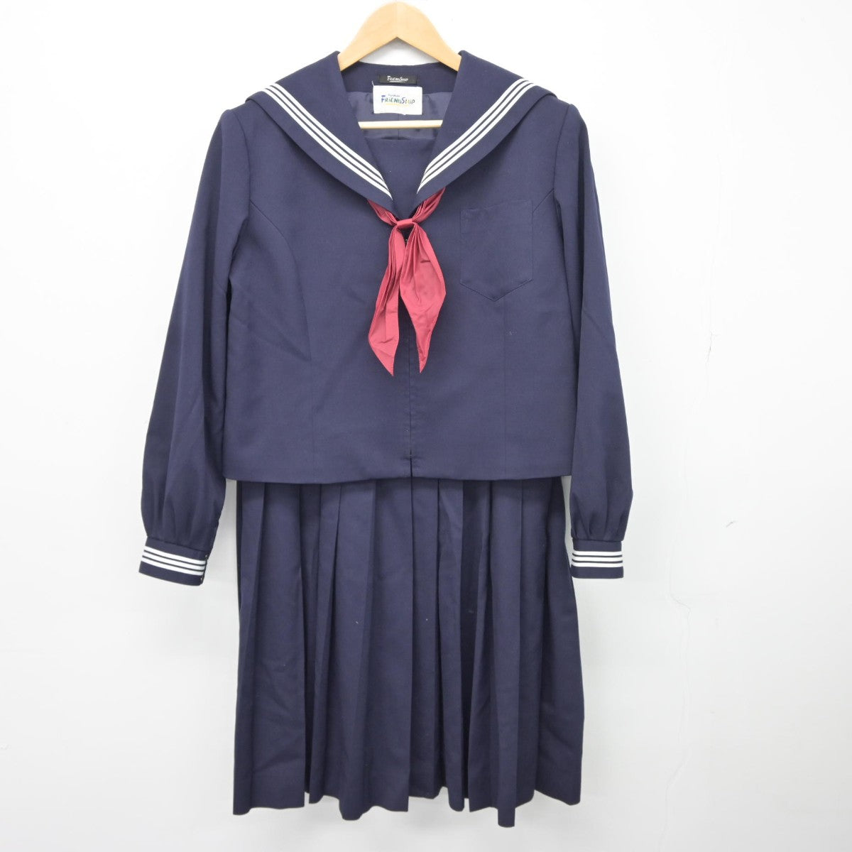 【中古】青森県 甲田中学校 女子制服 3点（セーラー服・スカート）sf034634