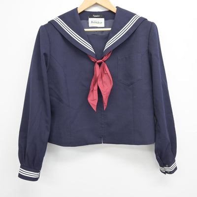 【中古】青森県 甲田中学校 女子制服 3点（セーラー服・スカート）sf034634