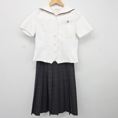 【中古】愛媛県 松山北高等学校 女子制服 2点（セーラー服・スカート）sf034638