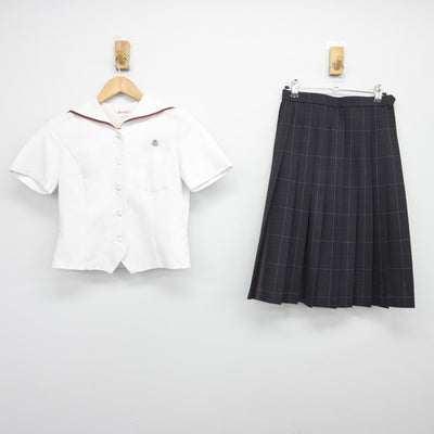 【中古】愛媛県 松山北高等学校 女子制服 2点（セーラー服・スカート）sf034638