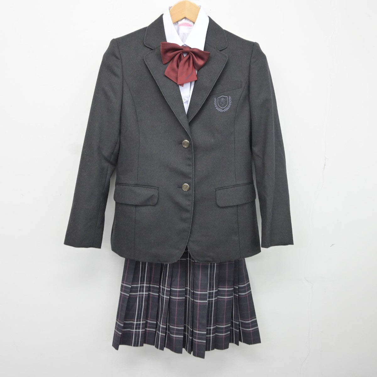 【中古】愛知県 ルネサンス豊田高等学校 女子制服 4点（ブレザー・シャツ・スカート）sf034644