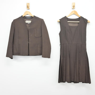 【中古】三重県 四日市商業高等学校 女子制服 2点（ブレザー・ジャンパースカート）sf034647