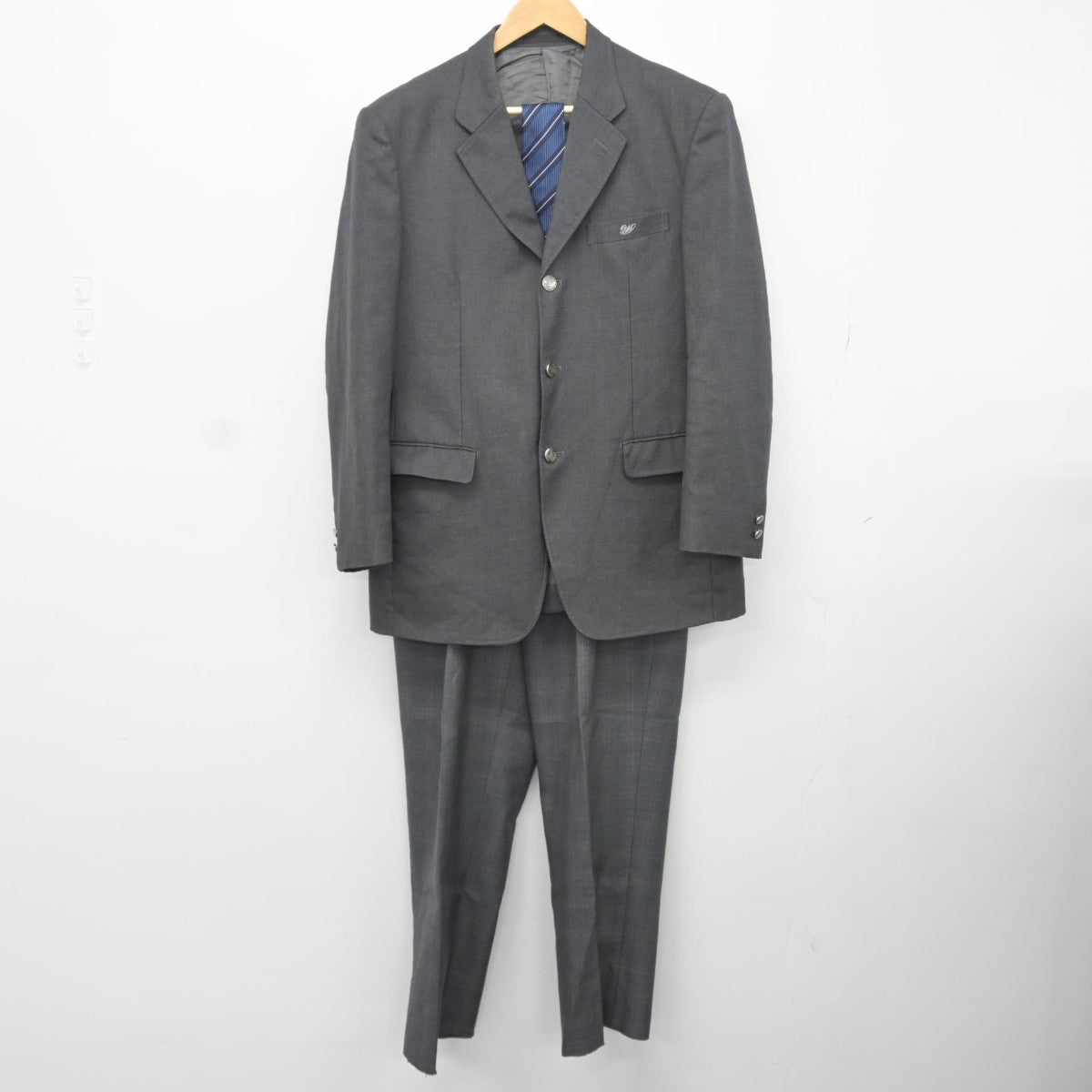 【中古】三重県 四日市南高等学校 男子制服 3点（ブレザー・ズボン）sf034648