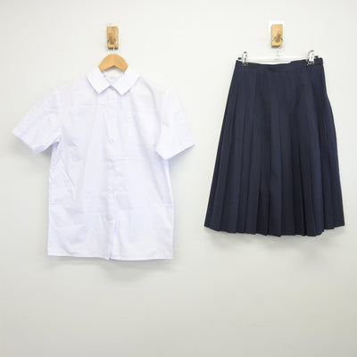 【中古】千葉県 松戸市立第五中学校 女子制服 2点（シャツ・スカート）sf034669