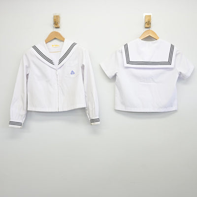 【中古】石川県 金沢市立高岡中学校 女子制服 2点（セーラー服）sf034673