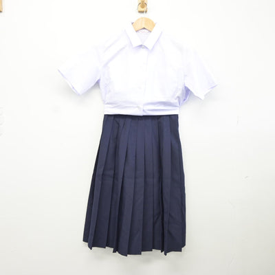 【中古】新潟県 加茂市立加茂中学校 女子制服 3点（シャツ・スカート）sf034677