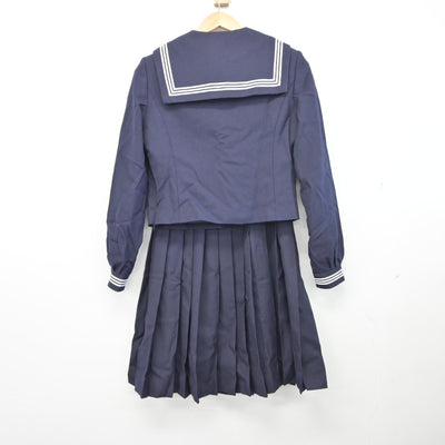 【中古】新潟県 加茂市立加茂中学校 女子制服 3点（セーラー服・スカート）sf034678