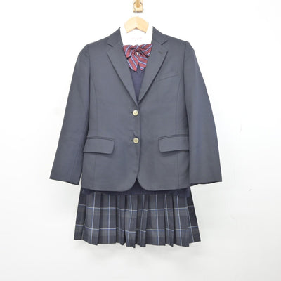 【中古】神奈川県 川崎市立塚越中学校 女子制服 5点（ブレザー・ニット・シャツ・スカート）sf034690