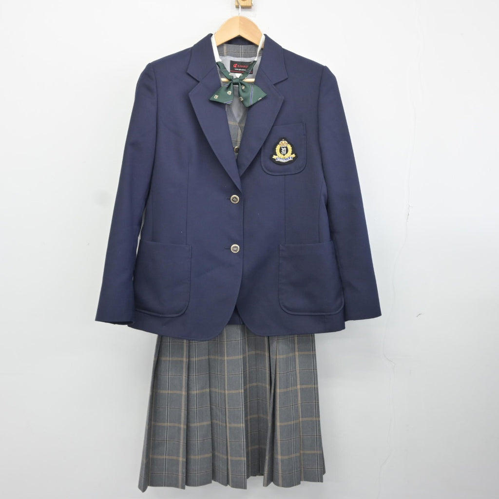 【中古】宮城県 山田中学校 女子制服 4点（ブレザー・ベスト・スカート）sf034693