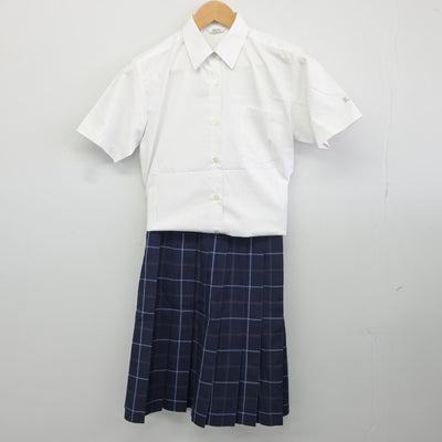 【中古】東京都 駒込高等学校 女子制服 3点（シャツ・スカート）sf034699