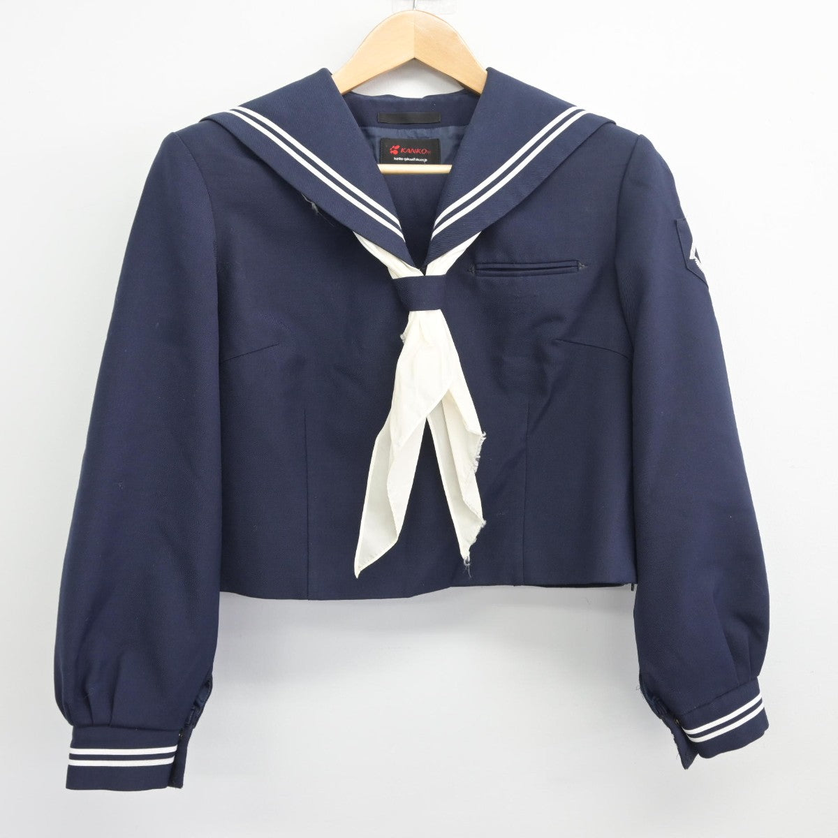 【中古】千葉県 牧野原中学校 女子制服 3点（セーラー服・スカート）sf034723