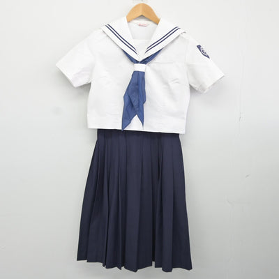 【中古】千葉県 牧野原中学校 女子制服 4点（セーラー服・セーラー服・スカート）sf034724