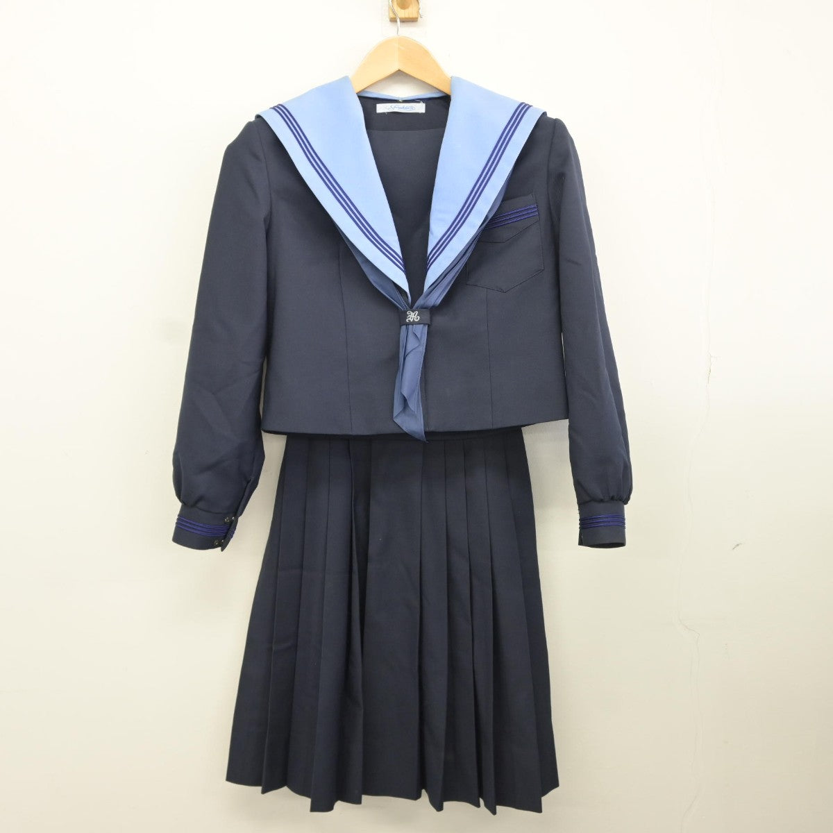 【中古】大阪府 三原台中学校 女子制服 4点（セーラー服・スカート）sf034728